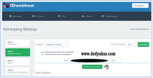 Dedy Akas 5 Panduan Cara Daftar Domain Baru di IDwebhost