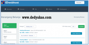 Dedy Akas 6 Panduan Cara Daftar Hosting Baru di IDwebhost