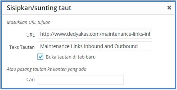 Pengertian Outbound Link - Sunting Tautan - Dedy Akas Website Pengertian Outbound Link - Sunting Tautan - Dedy Akas Website