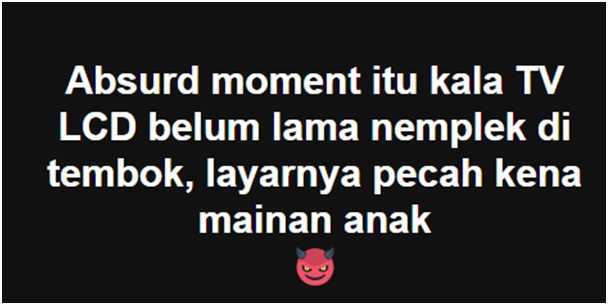 Kalimat yang mengandung kata 'absurd'