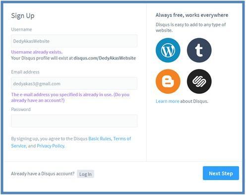 5 Cara Memasang Komentar Disqus di WordPress - Dedy Akas Website