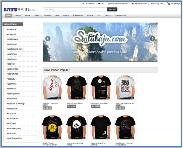 Mau Beli Kaos Distro Online Ayo Pesan di SatuBaju.com - Dedy Akas Website