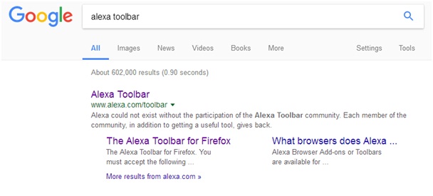 keyword “alexa toolbar”